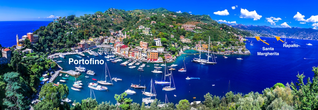 View of the Portofino Harbor and Marina