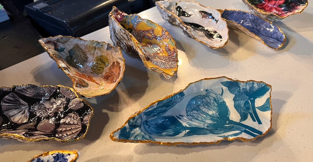 hand painted shells