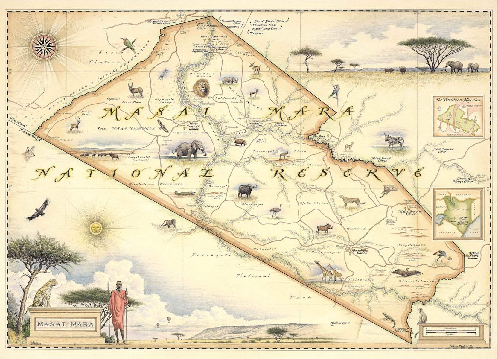 map of the masai mara