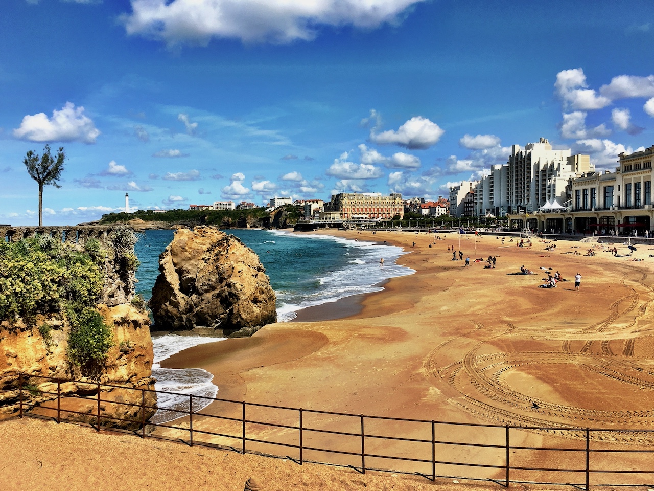 Biarritz's stunning, manicured beaches with darling cafes
